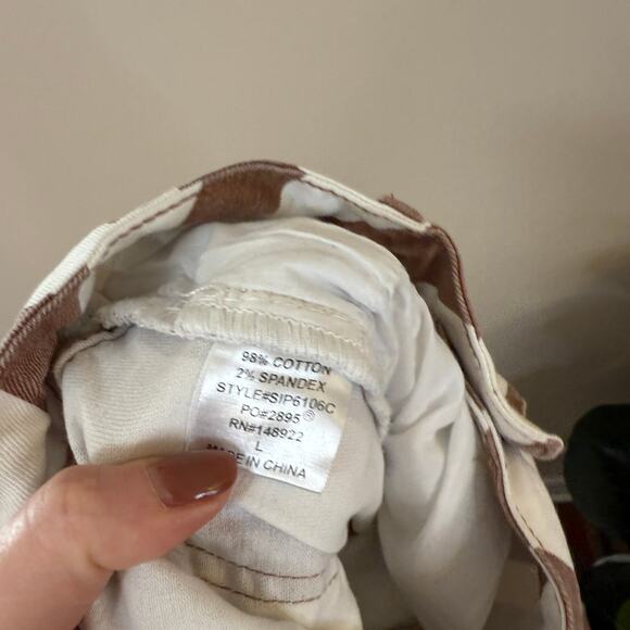 Wisteria Lane Striped Brown White Flare Bell Bottom Jeans L - Picture 7 of 7